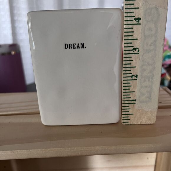 Rae Dunn Artisan Collection "DREAM" Caddy Vase White Ceramic Farmhouse Decor - Picture 7 of 9